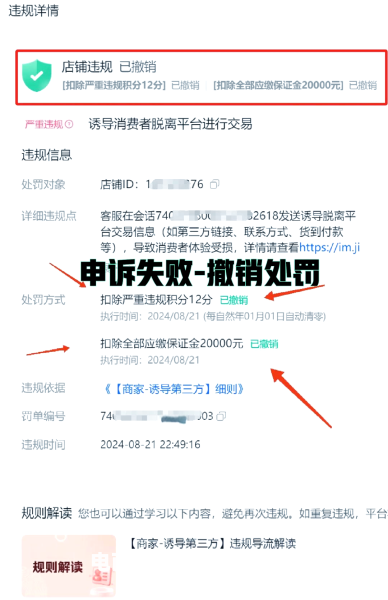 店铺虚假交易处罚期内怎么处理-第1张图片